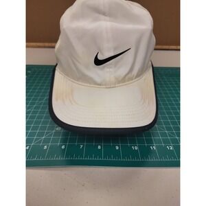 Nike‎ Hat Cap White Black Swoosh Logo Adjustable Strapback Mens Womens